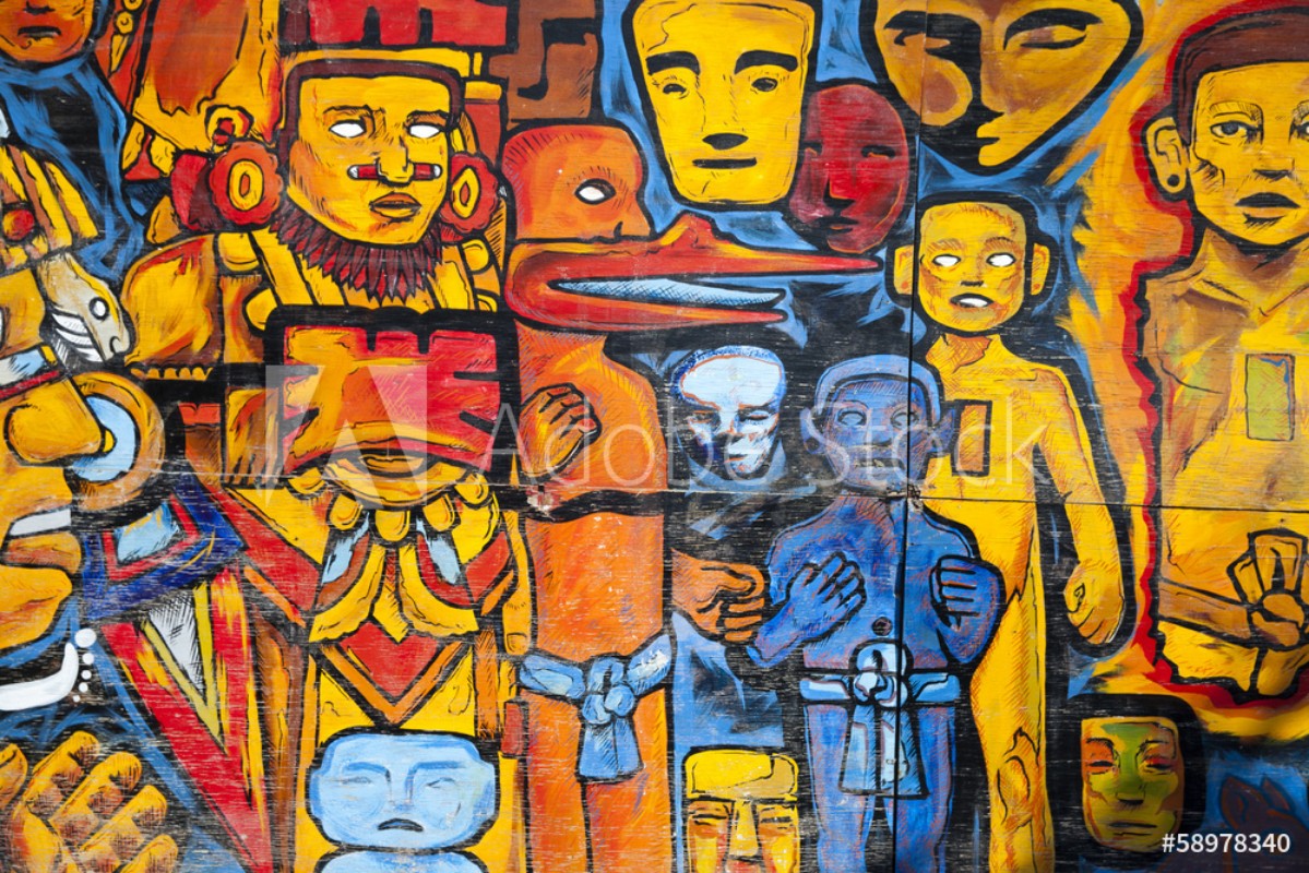 Picture of Graffiti in a wall in Mexico City